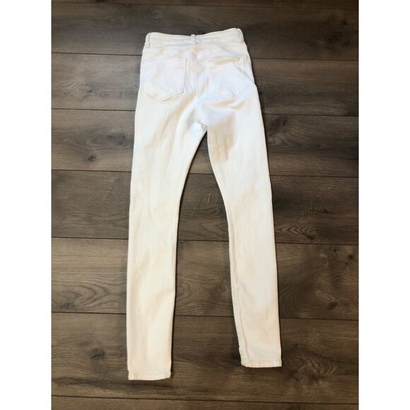 ASOS high rise skinny white denim jeans 26 - Picture 3 of 5